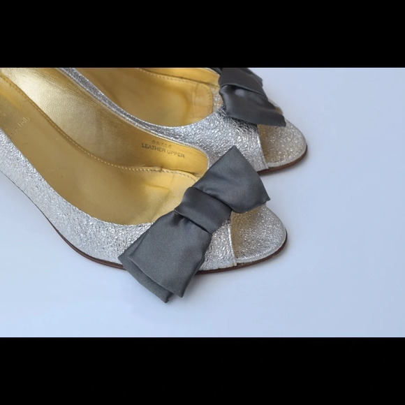 J. Crew Lulu metallic peep toe pumps - Picture 4 of 8